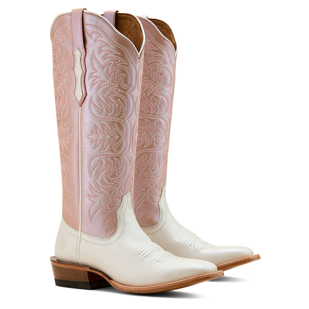 
                  
                    Pair of Ariat Women's Futurity Blanche Western Boots, Ivory Pearl/Pink Lavender
                  
                