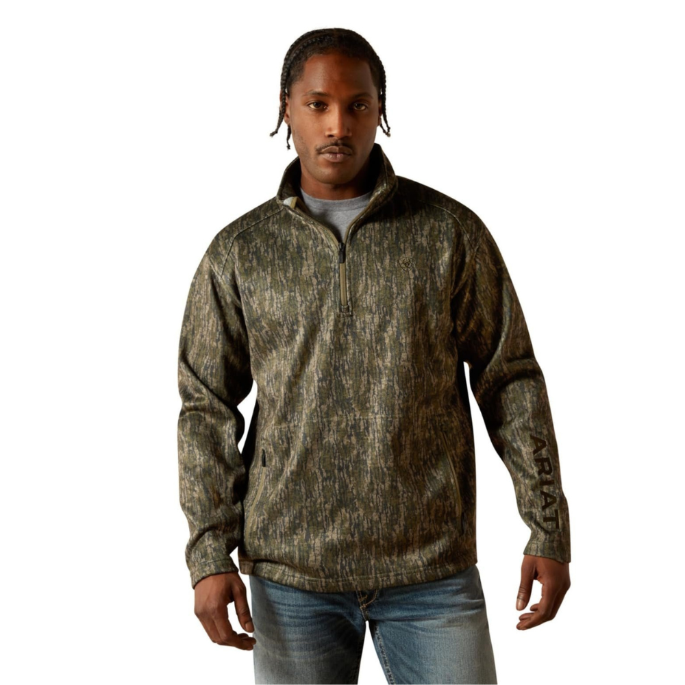 
                  
                    Ariat Men's Caldwell 1/4 Zip Sweater in Green Treebark Camo
                  
                