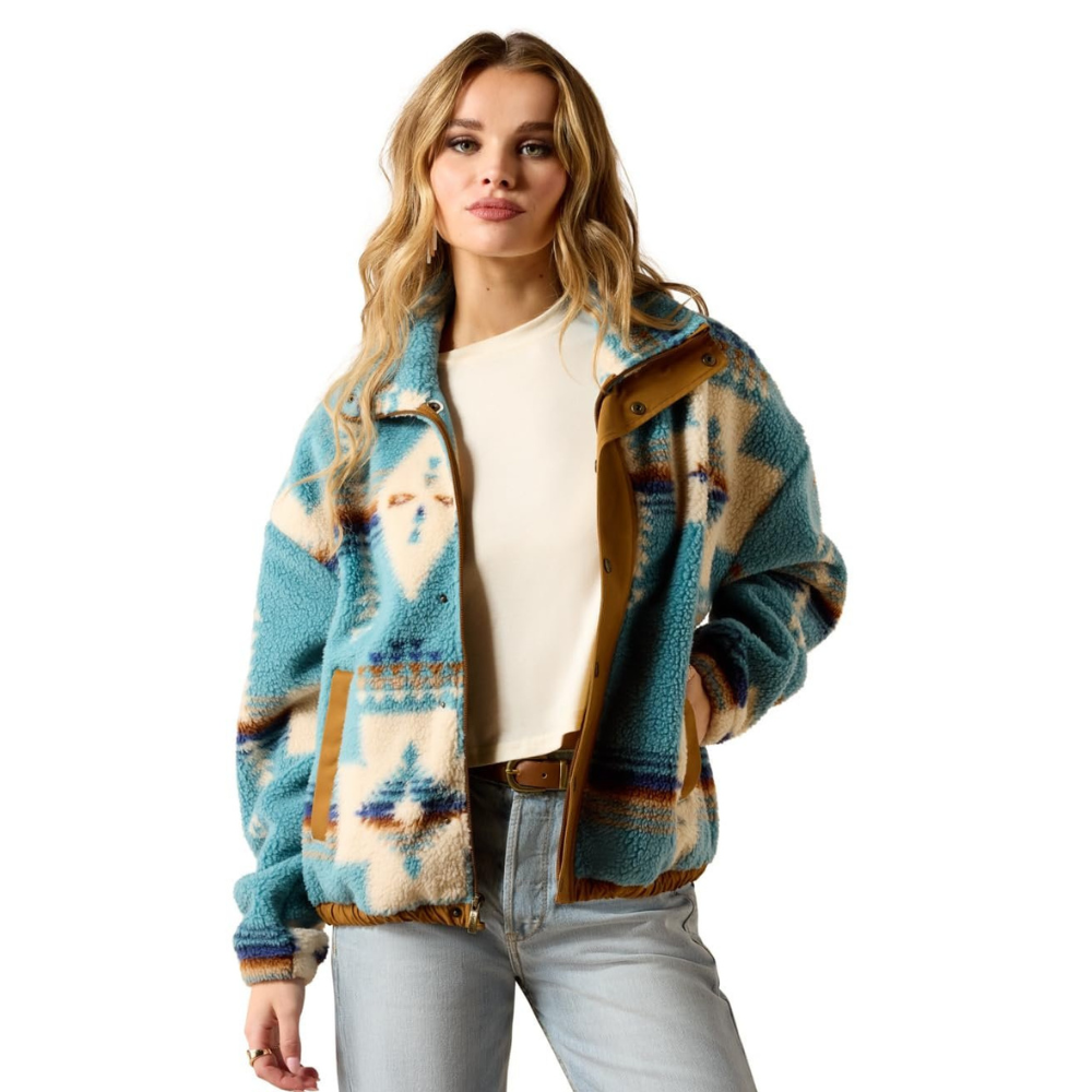Ariat Women's Sherpa Blocked Jacket in Agave Southwest Print
