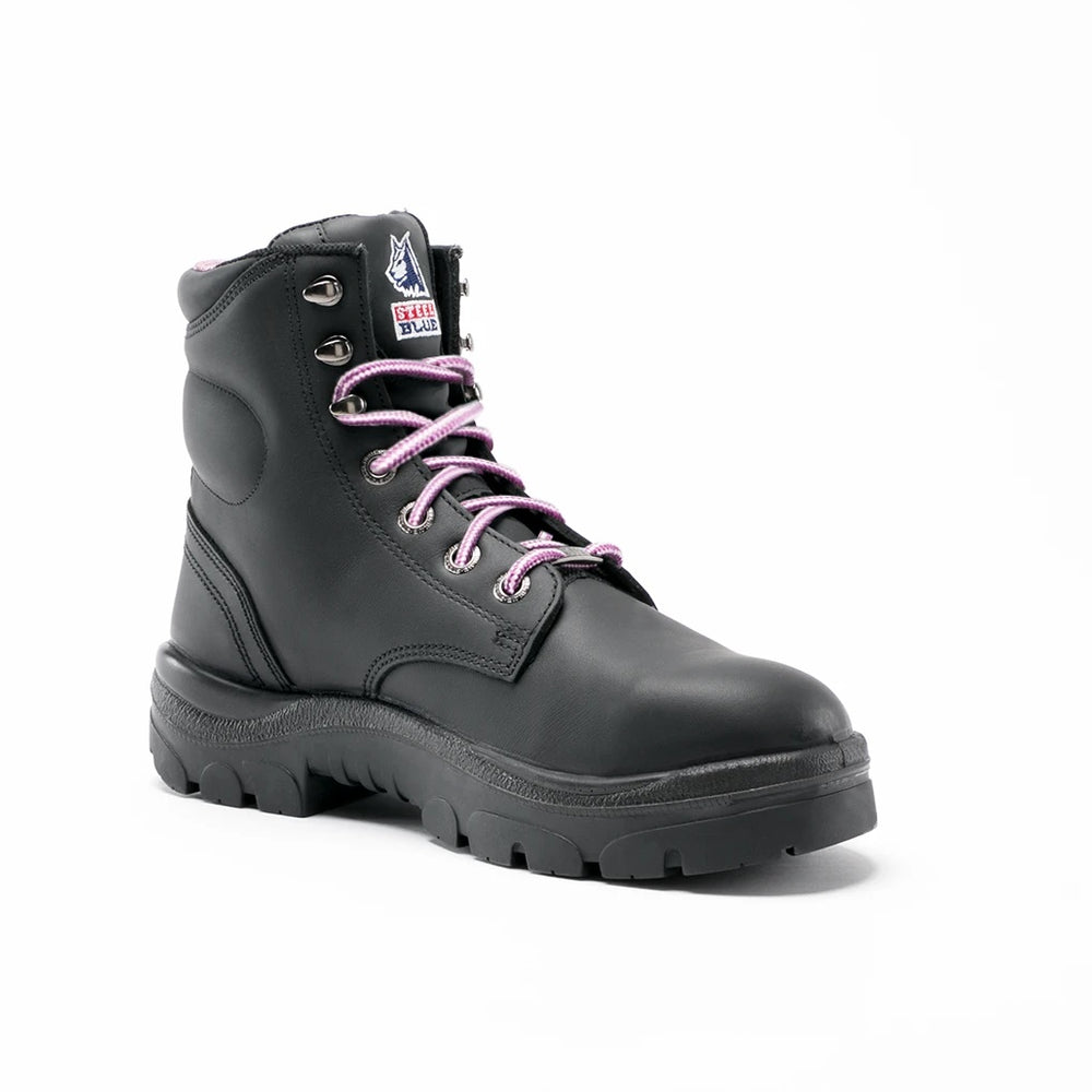 Steel Blue Argyle Ladies Safety Boot in Black