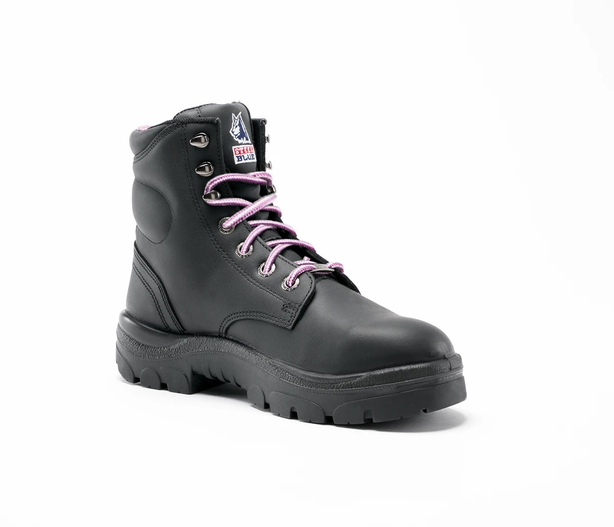 Steel Blue Argyle Ladies Safety Boot in Black