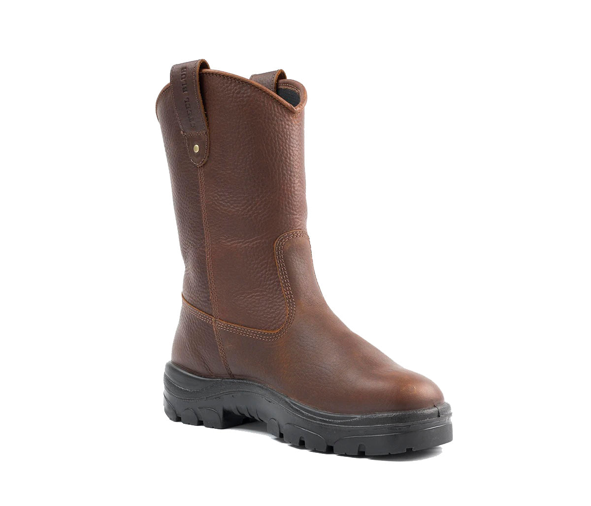 Steel Blue Heeler TPU Pull On Steel Toe Leather Work Boot in Oak