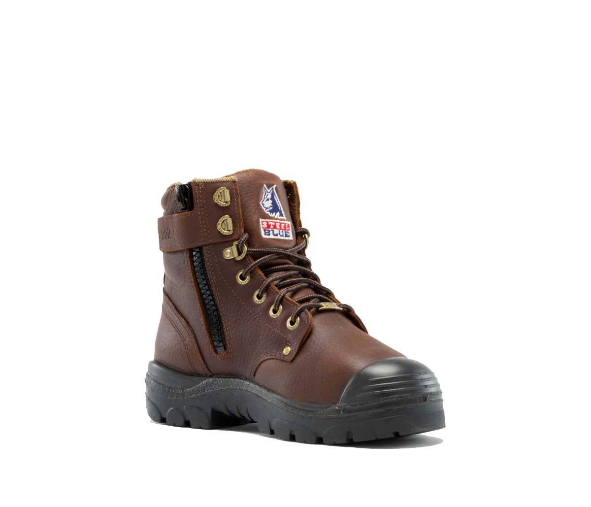 Steel Blue Argyle Zip: Met / PR Midsole / Bump Cap Work Boot in Oak