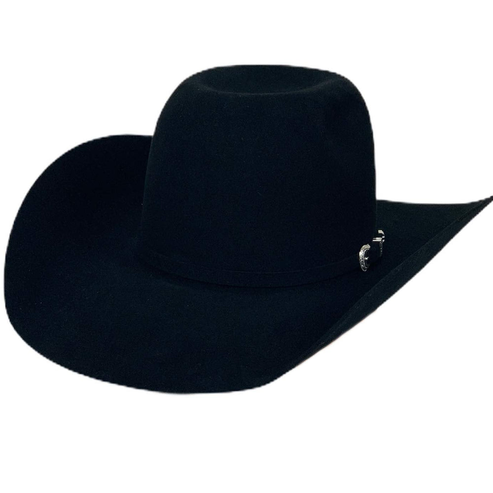 Black cowboy hat on a white background