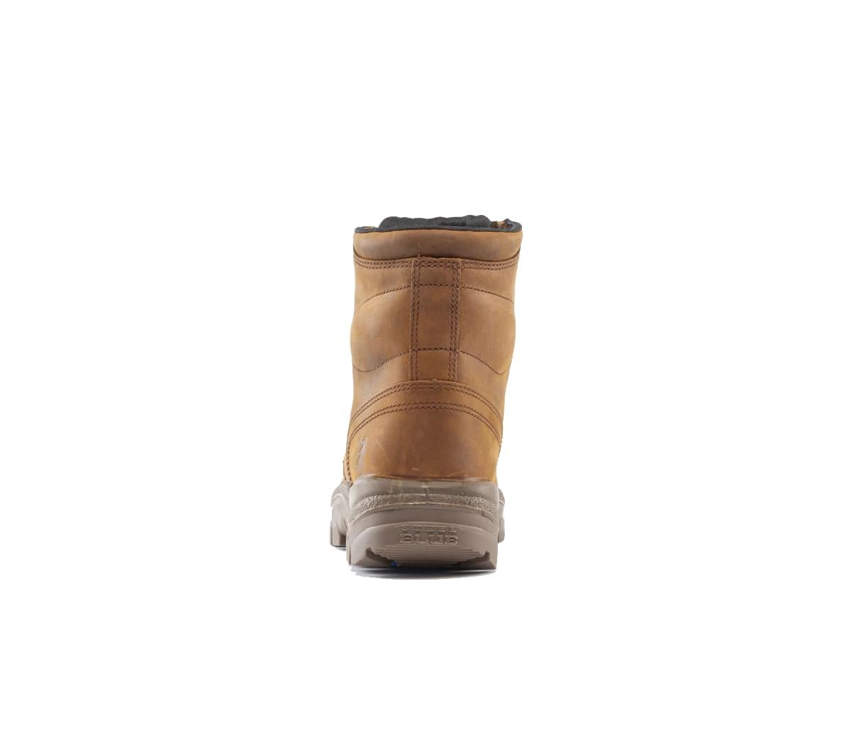 Brown boot on a white background