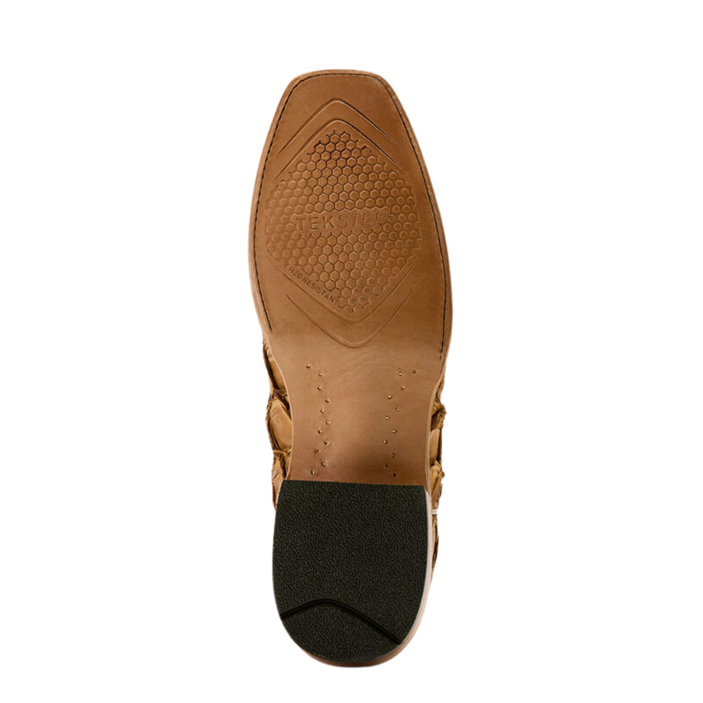 
                  
                    Sole of Ariat Men's Futurity Fame Narrow Cutter Toe Cowboy Boot, Saddle Brown Pirarucu
                  
                