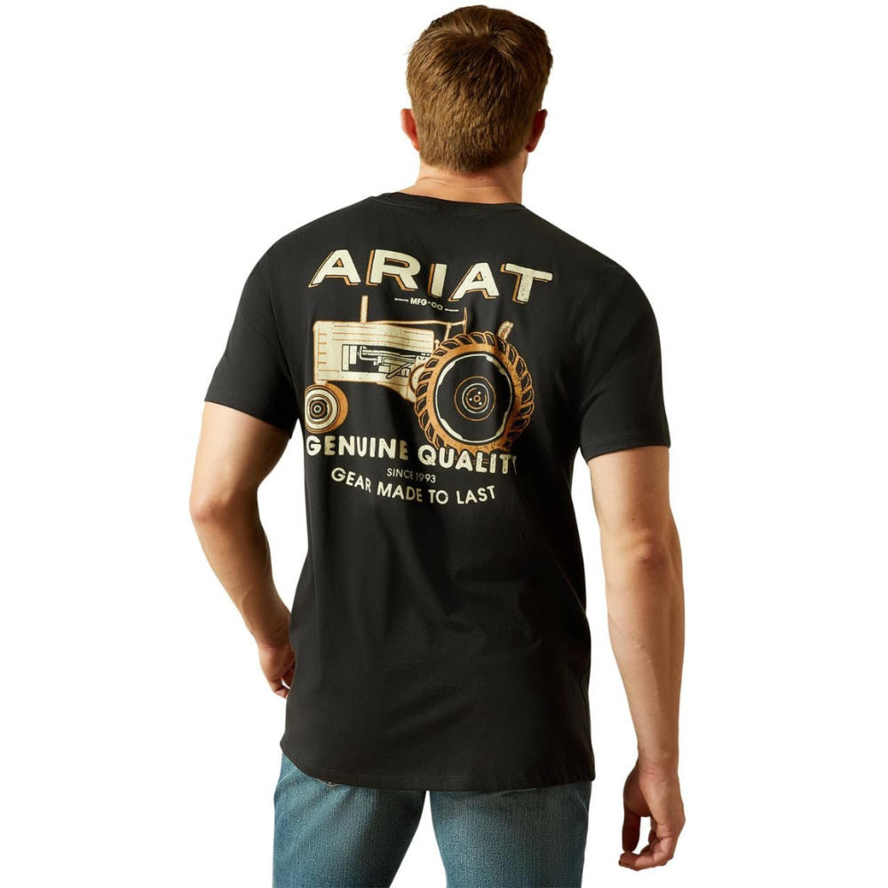 Back of Ariat Men's Gramps Tractor T-Shirt, Black