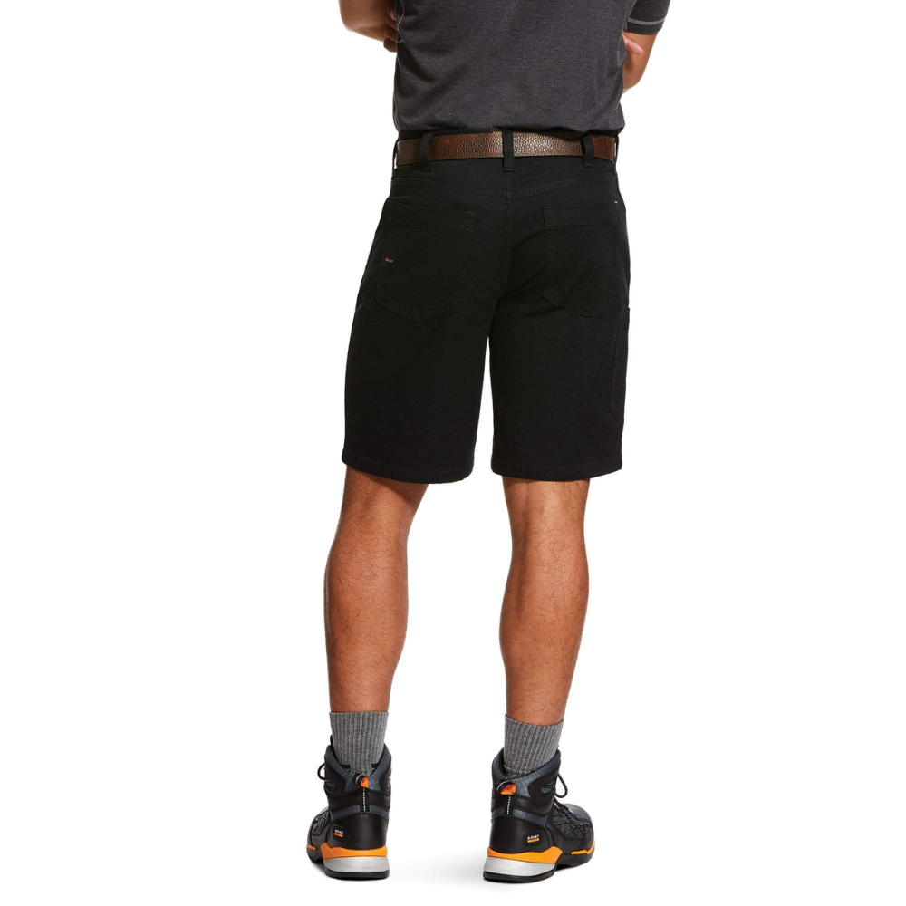 Back of Ariat Men's Rebar DuraStretch Made Tough 10" Shorts