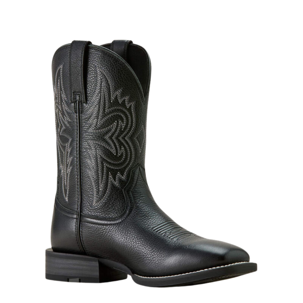 Ariat Men's Western Big Rig Wide Square Toe Cowboy Boot, Black Deertan