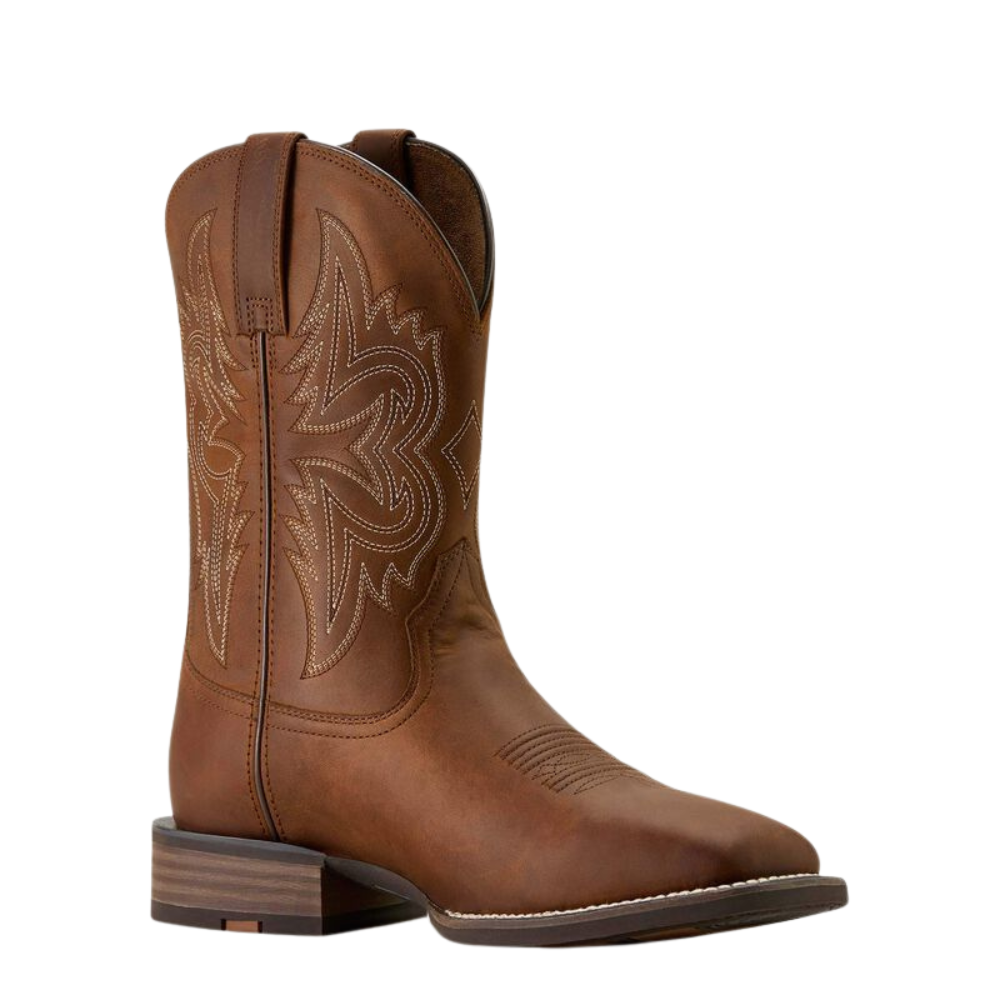 Ariat Men's Western Big Rig Wide Square Toe Cowboy Boot, Distressed Brown