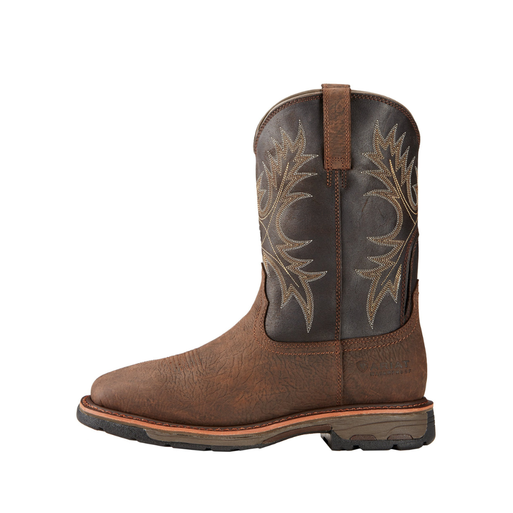 Side Profile of Ariat Men's Workhog Wide Square Toe H2O Work Boot