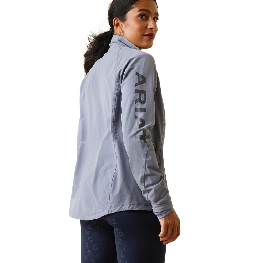 Back of Ariat Women's Agile Softshell Jacket, Dusky Granite