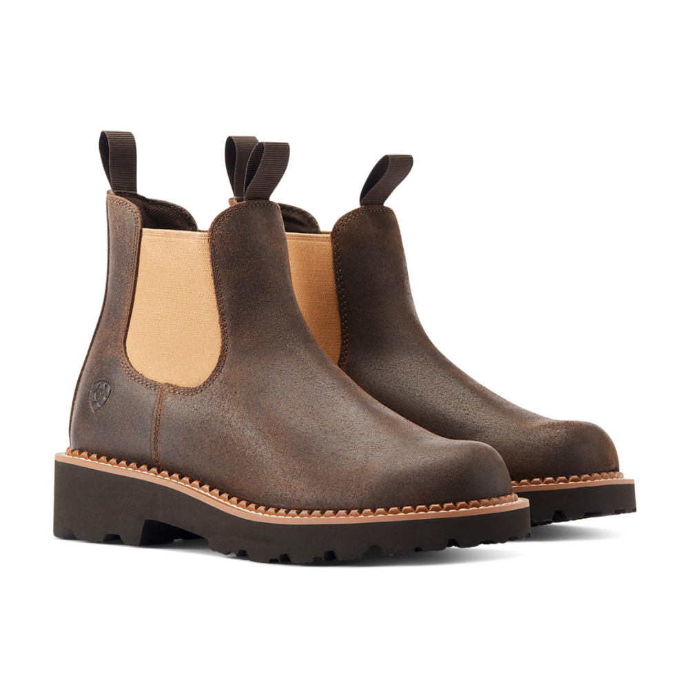 Pair of Ariat Women's Fatbaby Chelsea Western Boot, Worn Hickory