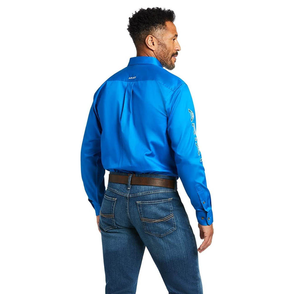 
                  
                    Back of Ariat Men's Team Logo Twill Fitted Shirt
                  
                