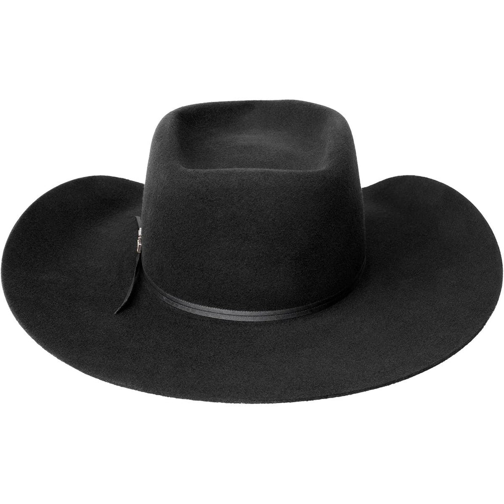 Black cowboy hat on a white background