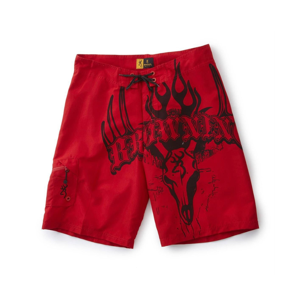 Browning Men's Board Shorts Red Swim Trunks