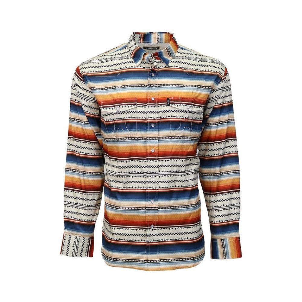 HOOEY Men's Sol Long Sleeve Pearl Snap Shirt Serape