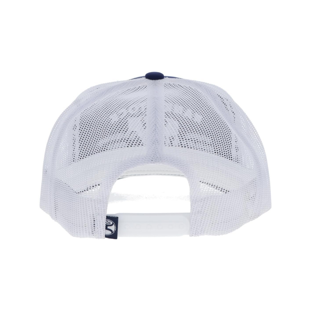Back of HOOEY Rank Stock Navy/White Trucker Cap