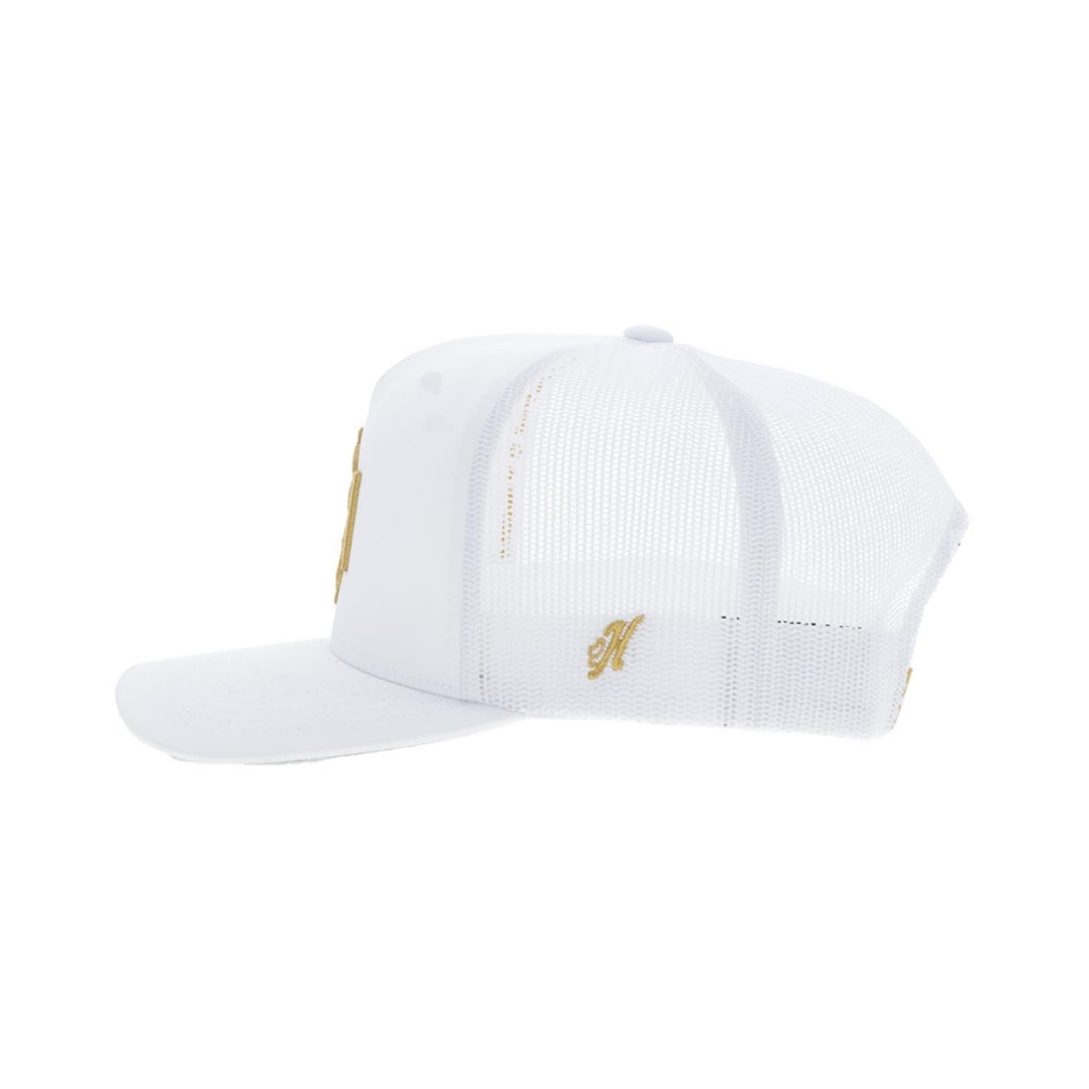Side of HOOEY Shad Mayfield 5-Panel Trucker Hat