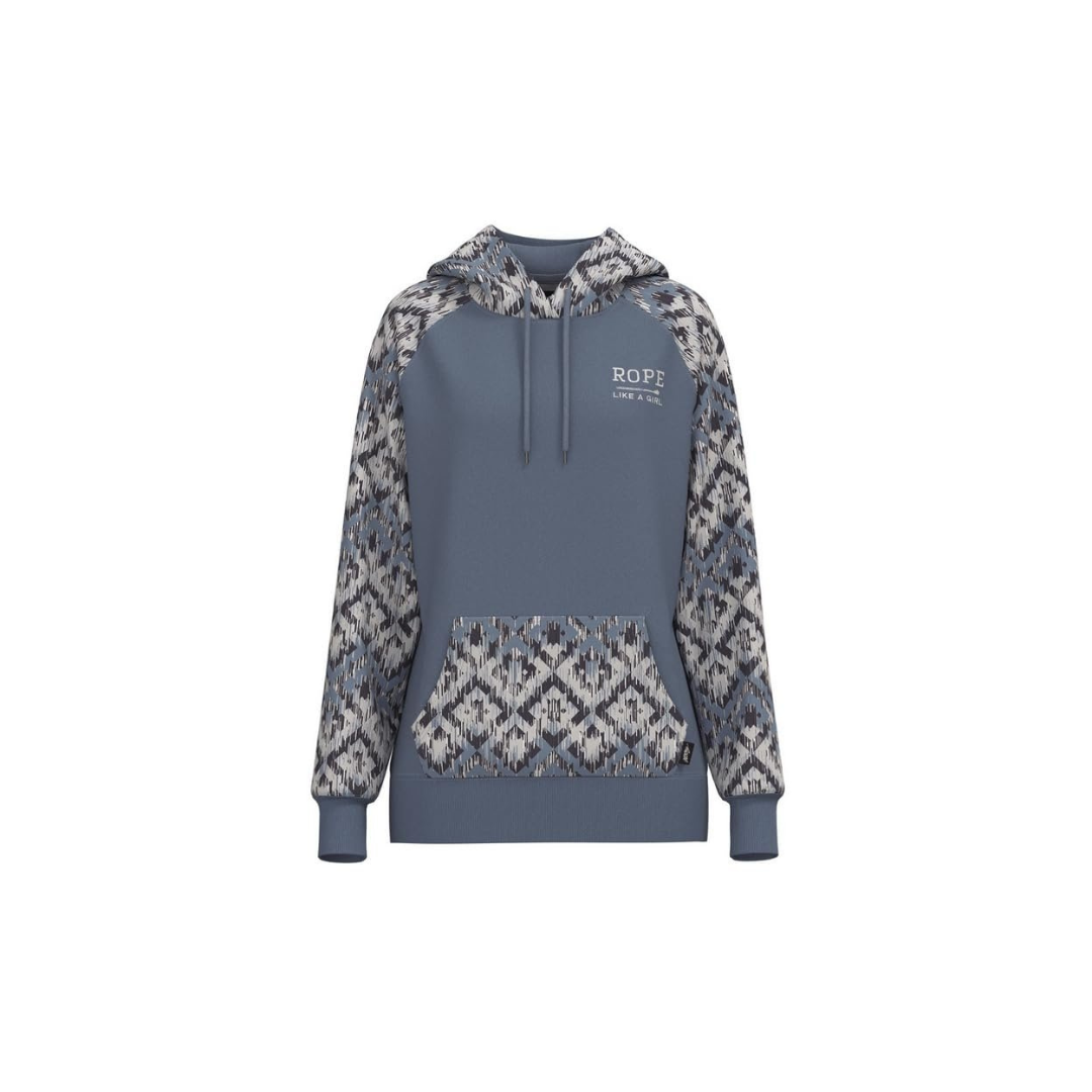 Hoodie with camouflage pattern on a white background