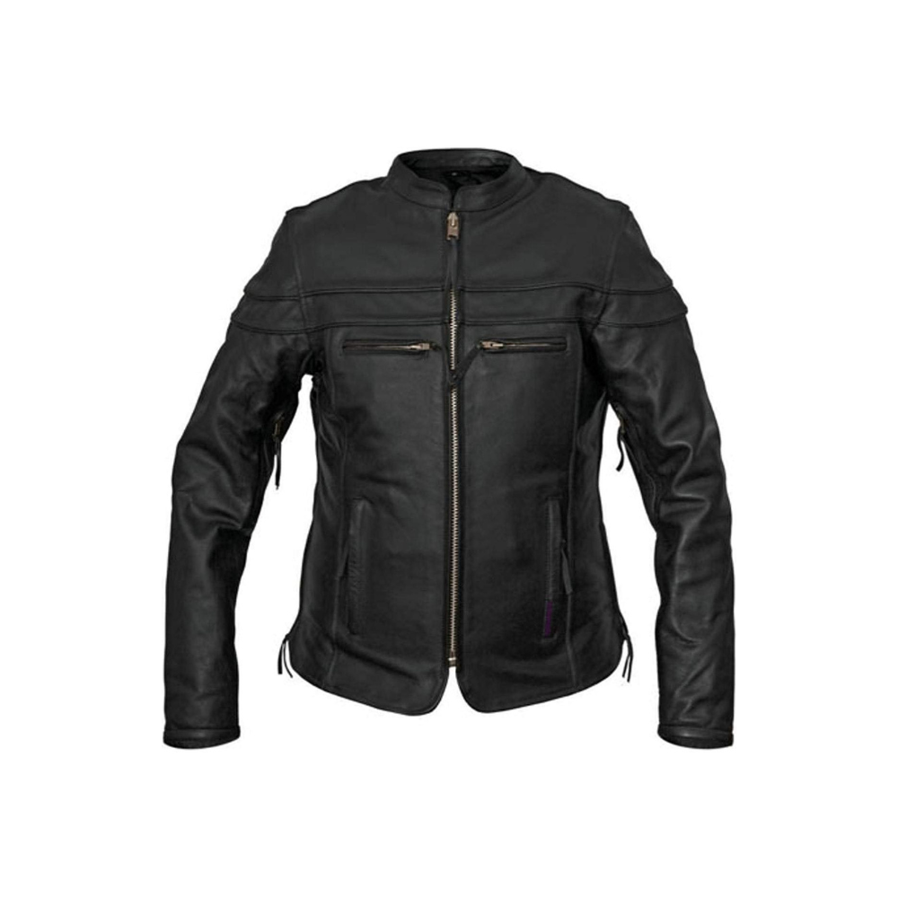 Interstate Moxie Women's Black Leather Motorcycle Jacket