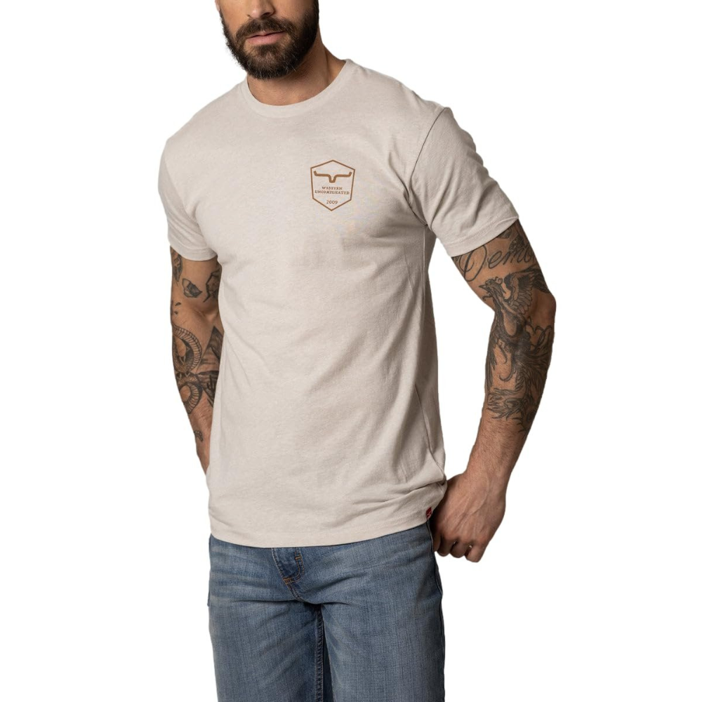Kimes Ranch Men's Shielded Trucker T-Shirt, Sand