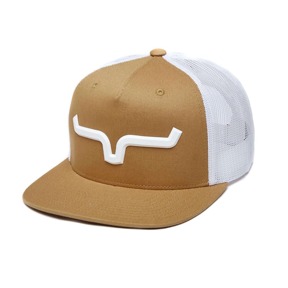 
                  
                    Brown and white cap with a logo on a white background
                  
                