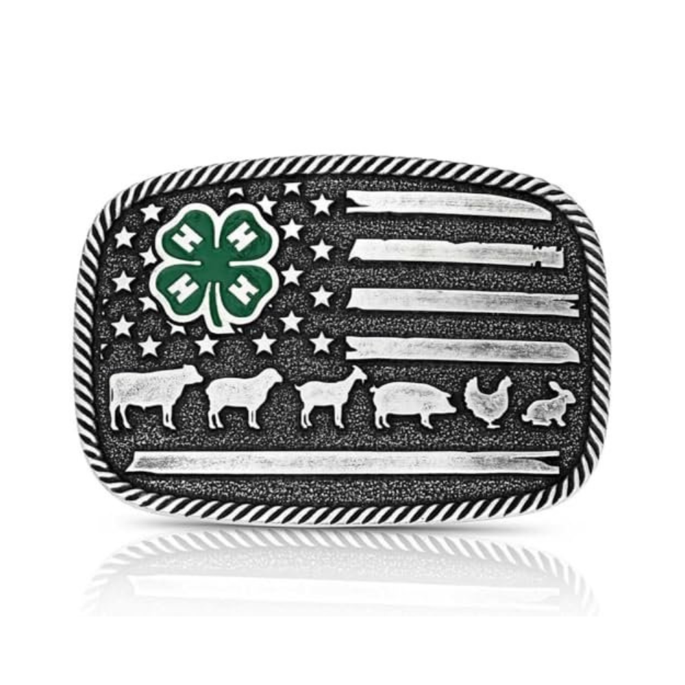 Montana Silversmiths Unisex 4-H Livestock Buckle