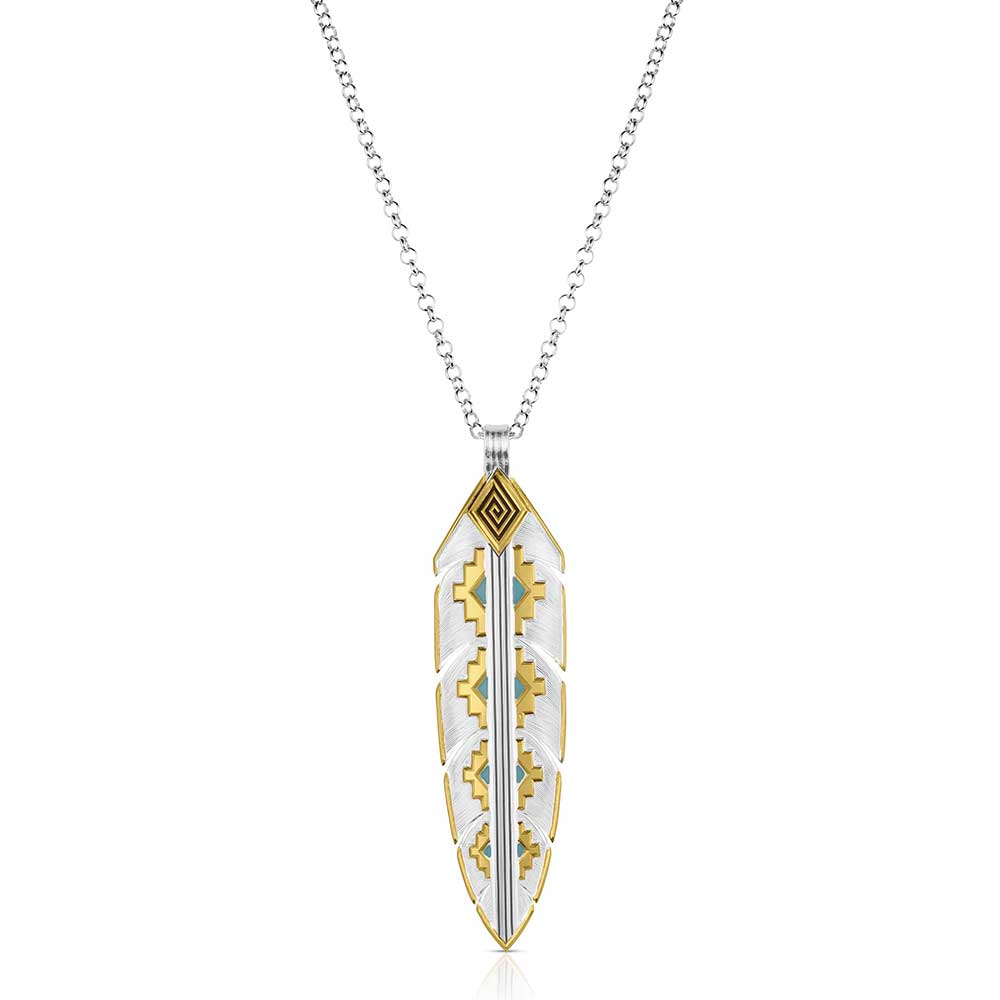 
                  
                    Necklace with a decorative pendant on a white background
                  
                