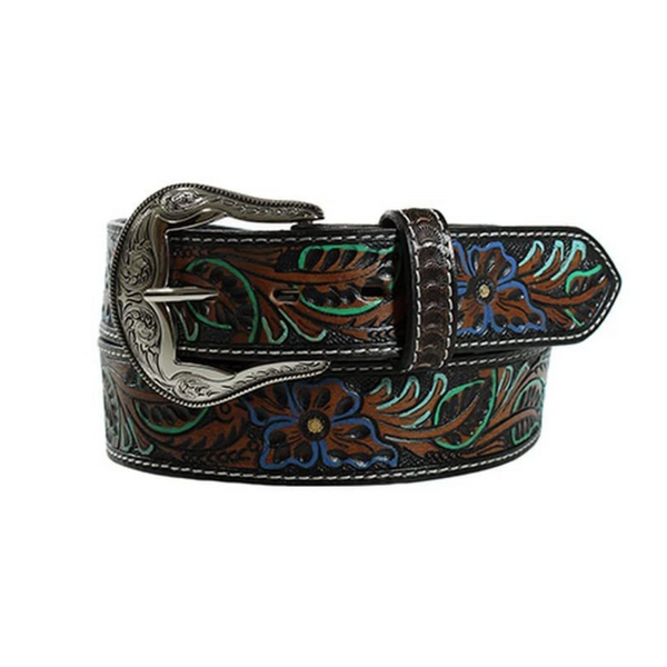 Nocona Western Tooled Leather Belt Womens 30\