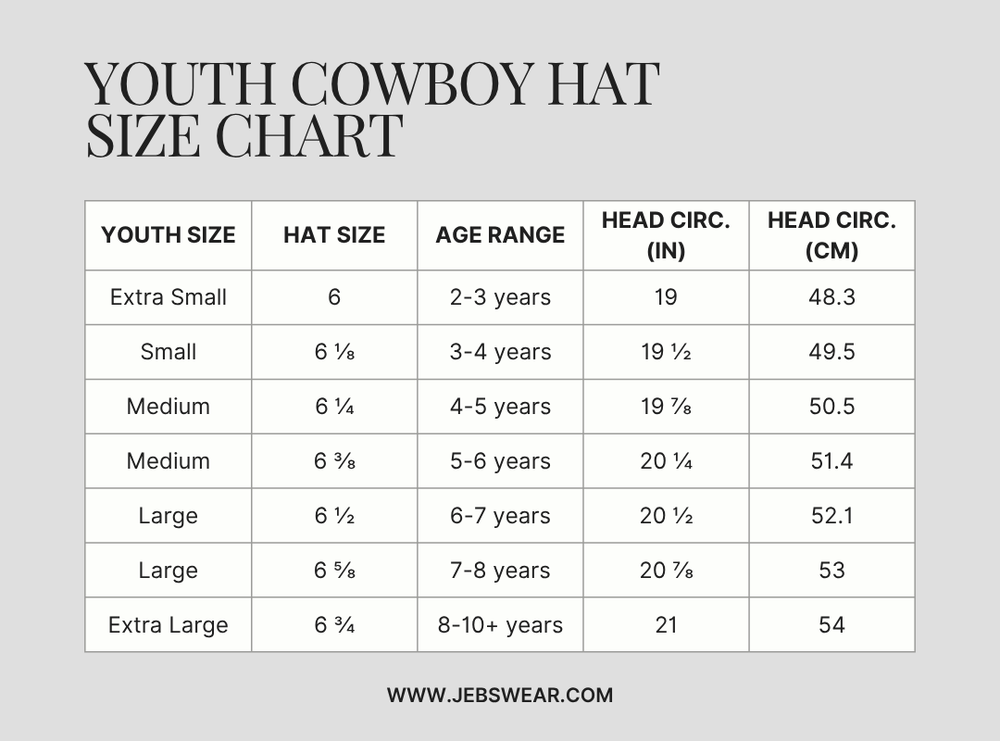 Stratton Hat Sizing Cowboy Hat Size & Fitting Guide | Jeb's Western Wearhouse