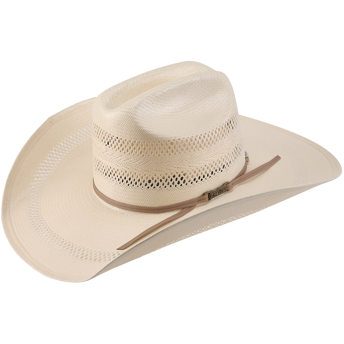 American Hat 8100 Rancher Crease Straw Hat with Dri-Lex Band Western Cowboy Hat for Work and Outdoor Use