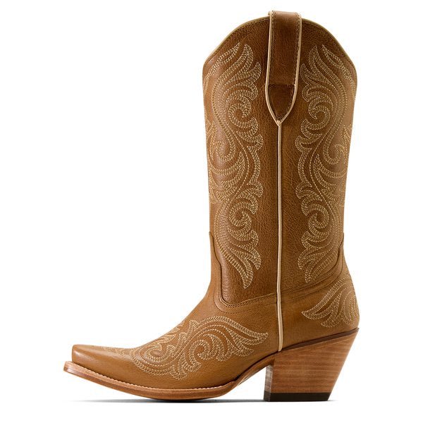 Side Profile of Ariat Women's Amora X Toe Western Boot in Shades of Grain