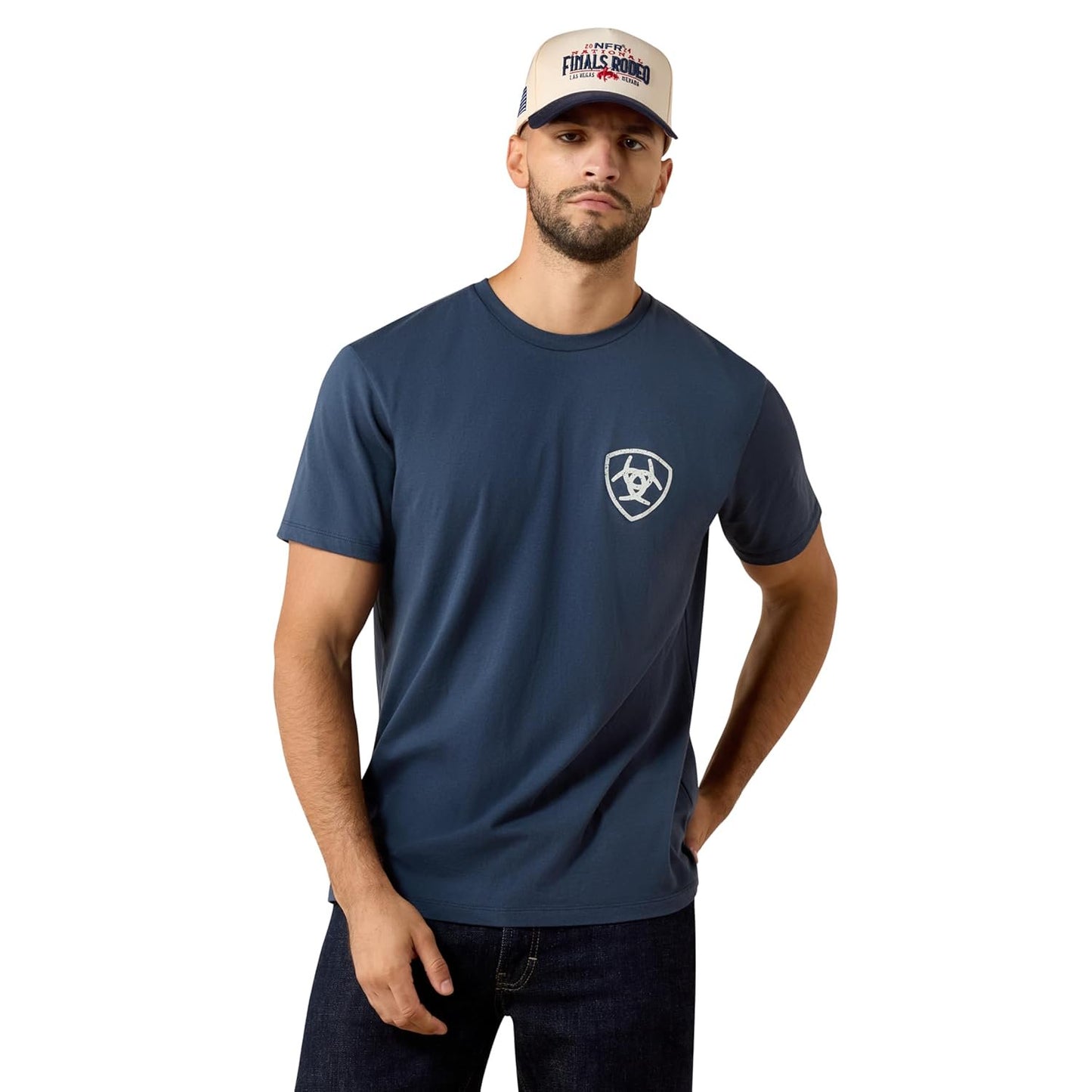 Ariat Men’s Longhorn Patriot Bravery T-Shirt in Blue Dusk
