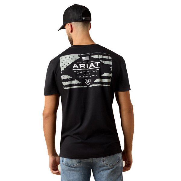 Men’s patriotic Ariat graphic t shirt with American flag design