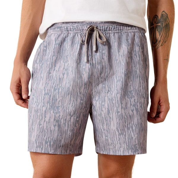 ARIAT Men's The Weekender 6 inch performance shorts featuring stretch fabric and moisture-wicking comfort.