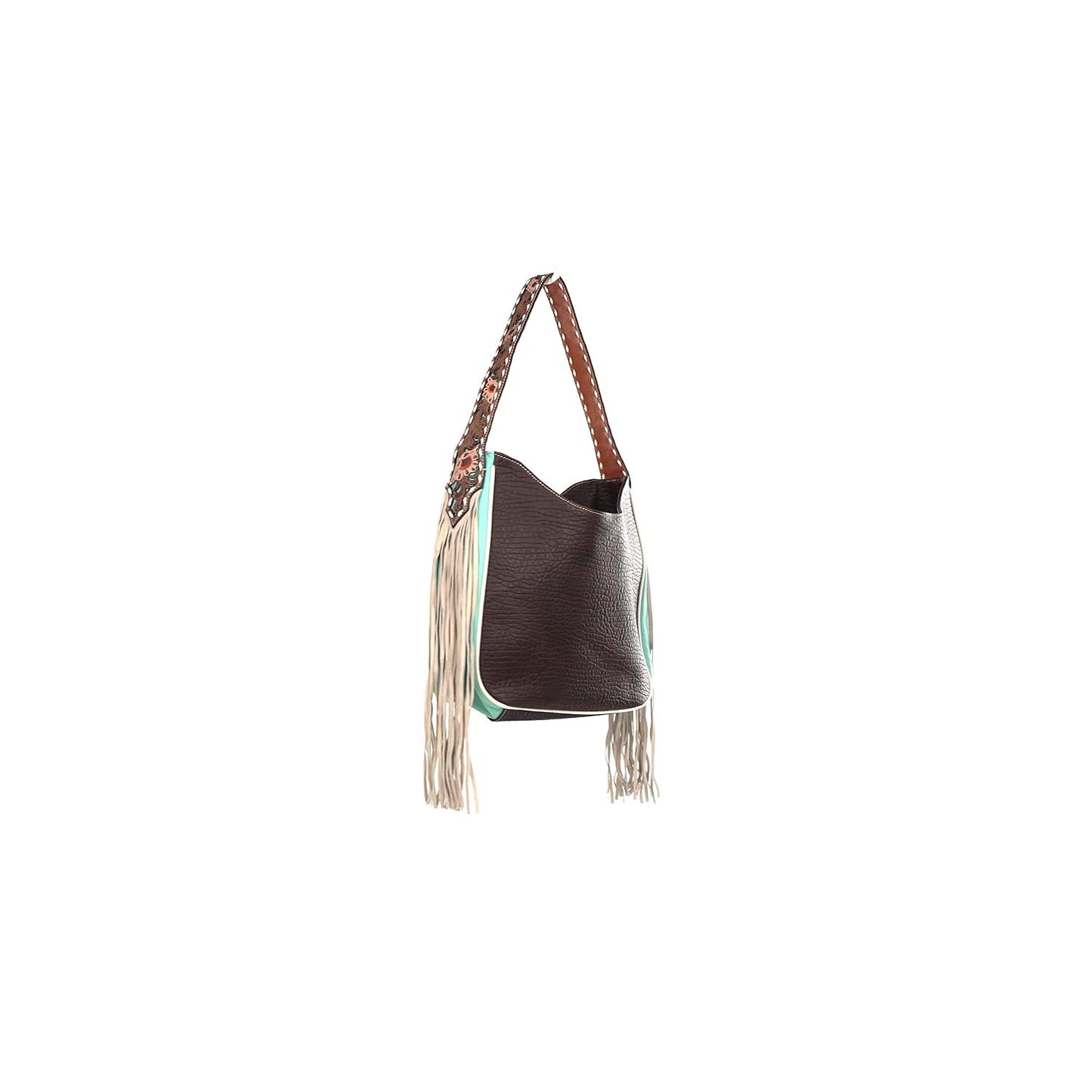 Ariat Monroe brown leather shoulder bag with premium genuine leather, comfortable shoulder strap, and classic Western cowgirl design.