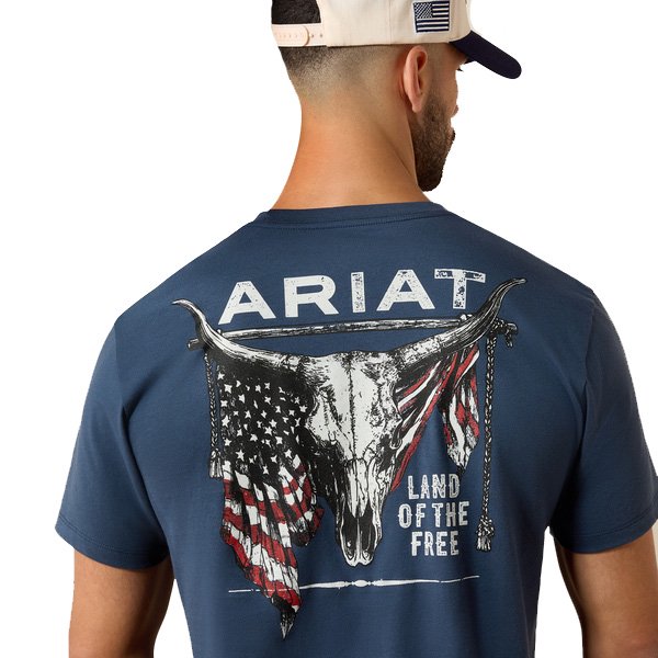 Patriotic western longhorn graphic tee by Ariat