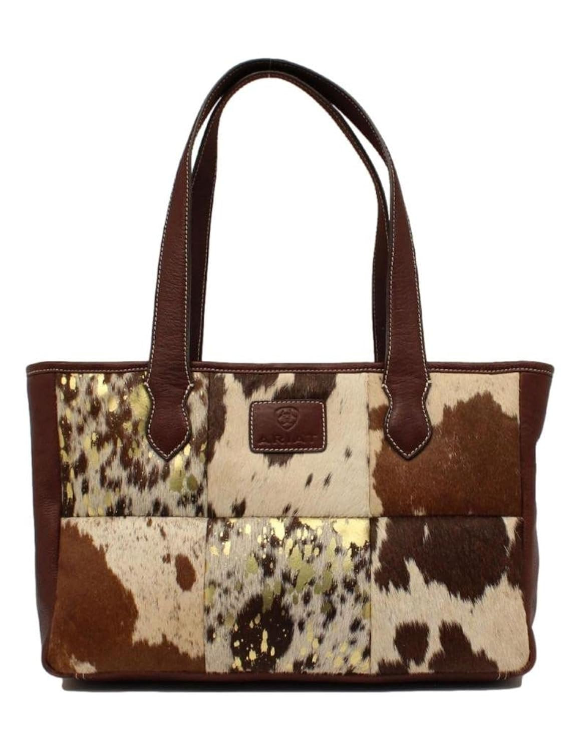 Ariat Women's Savannah Tote Bag in tan featuring genuine leather, spacious tote design, sturdy shoulder straps, and timeless Western-inspired style for everyday use.