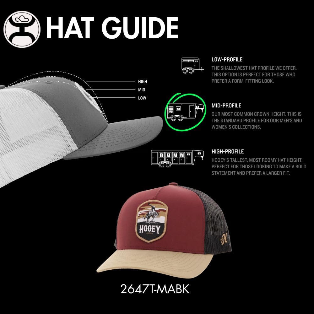 Hooey Cheyenne Hat Tan Brown Western Trucker Snapback Cap for Everyday Wear