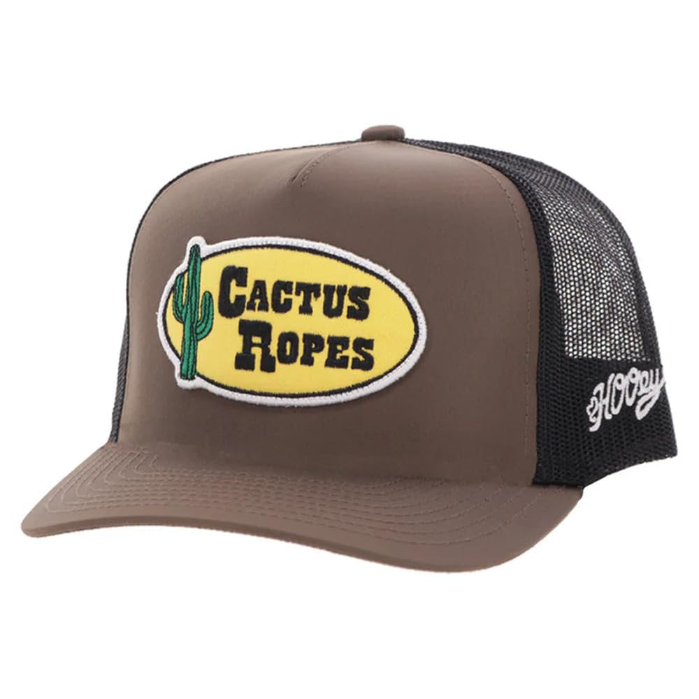 Hooey Cactus Ropes Hat Brown Black Western Trucker Snapback