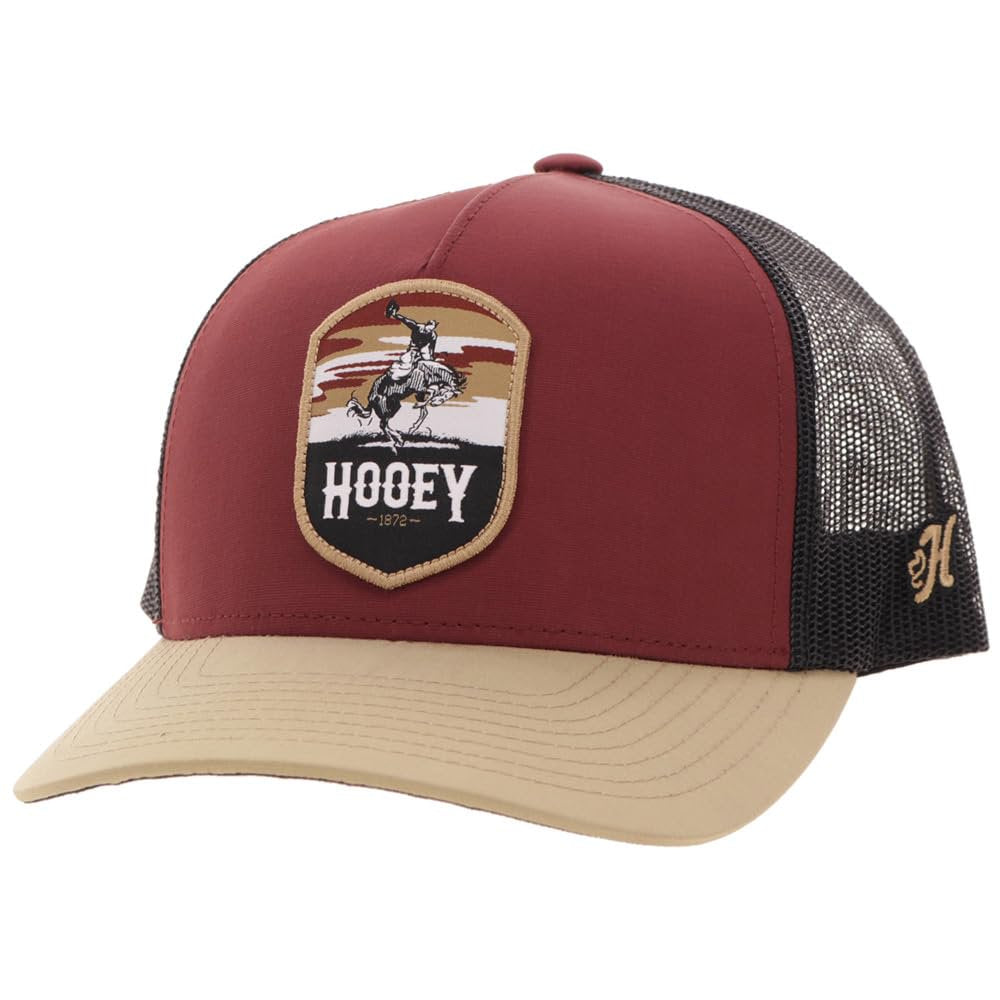 Hooey Cheyenne Hat Tan Brown Western Trucker Snapback Cap