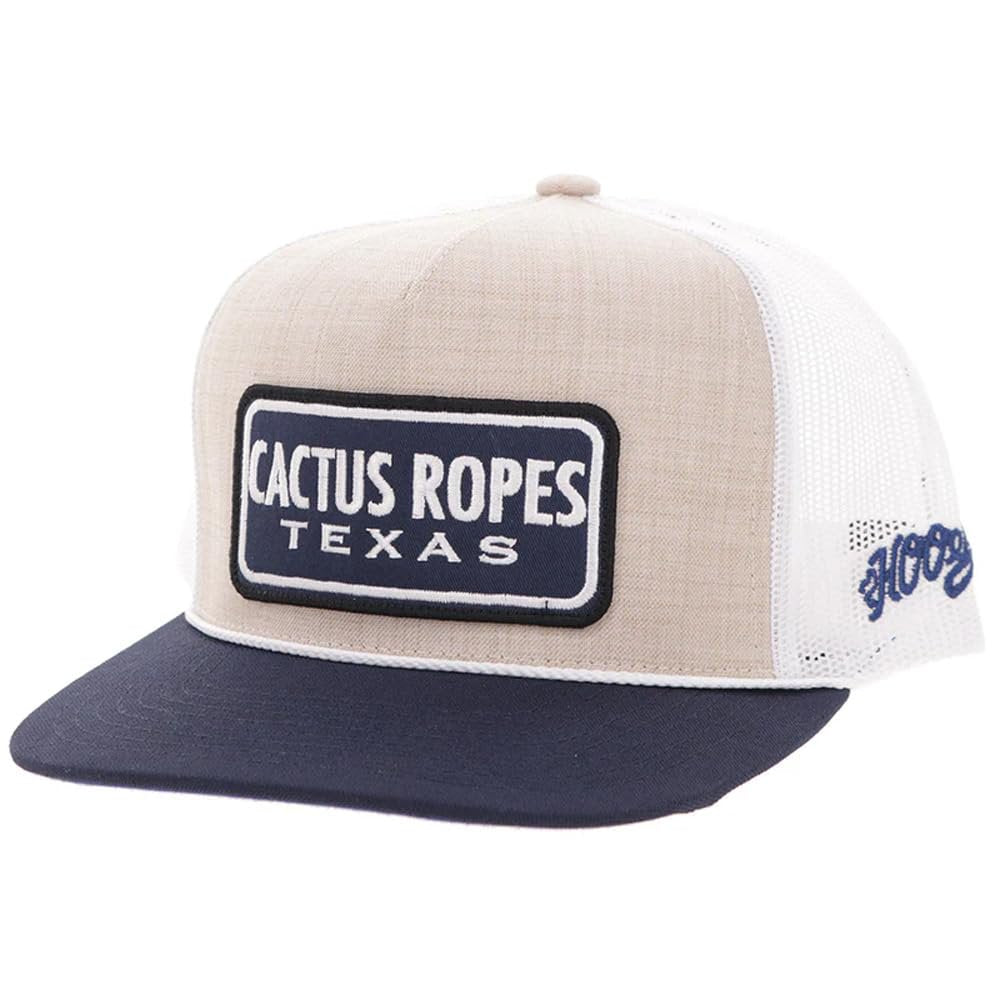 Hooey CR124 Cactus Ropes Hat Cream Blue Western Snapback