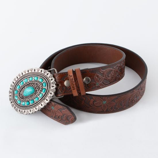 Hooey Medina women's Brown and Turquoise Western belt