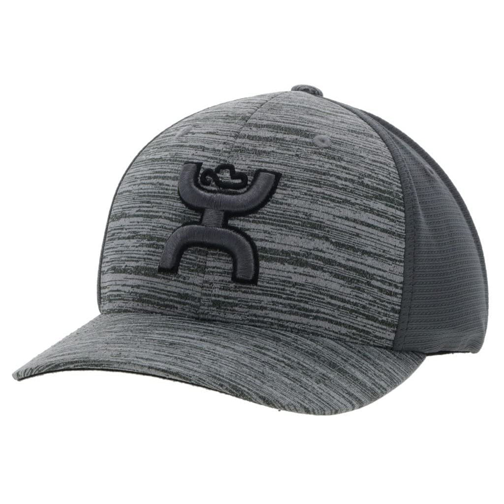 HOOEY Men's Ash Flexfit Fitted Hat Grey Front View