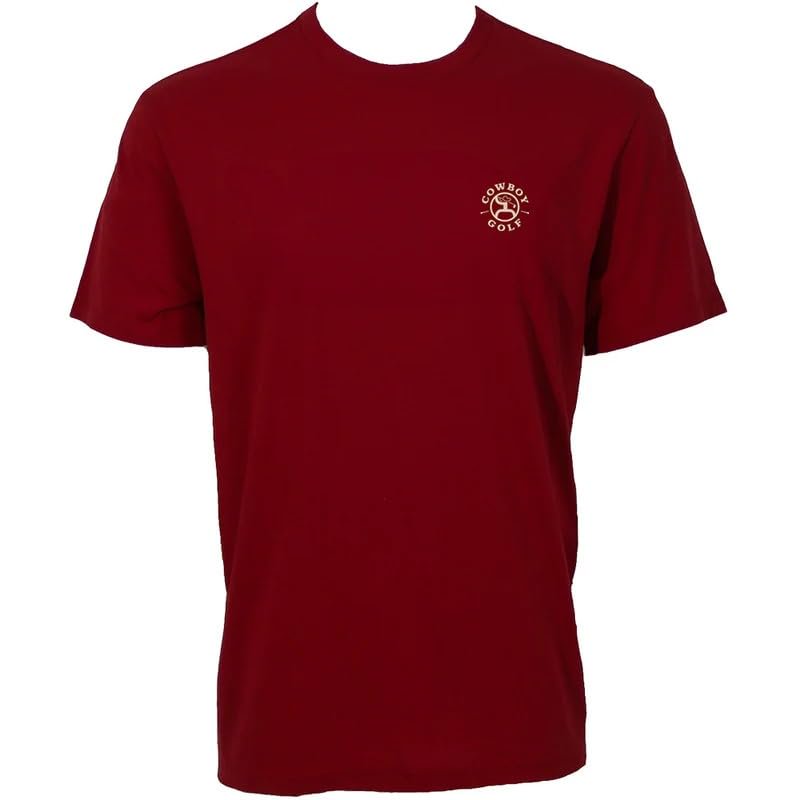Men's HOOEY Buckin' Round golf t-shirt combining cowboy and golf lifestyle design