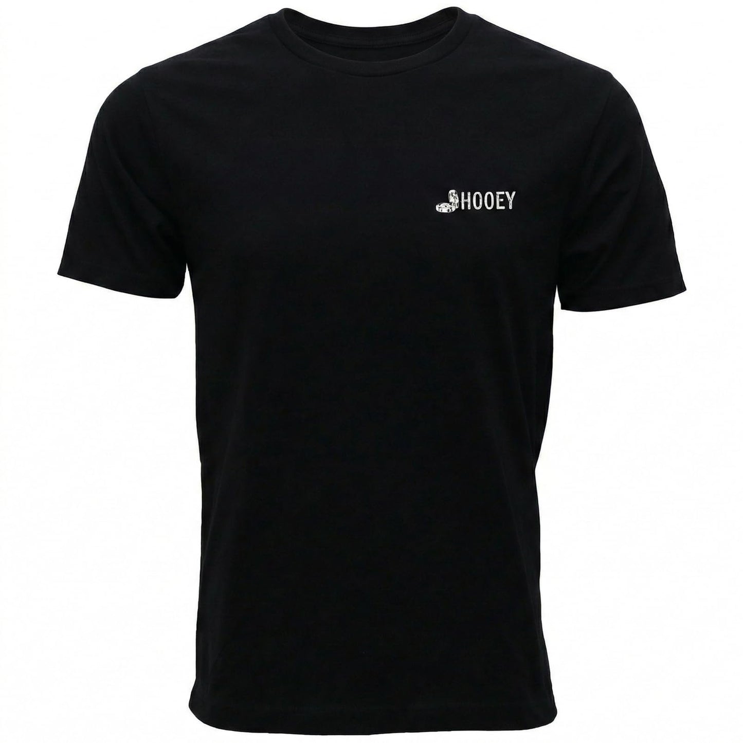 HOOEY Men's Gambler T-Shirt Black Western Cowboy Graphic Short Sleeve Tee Front View