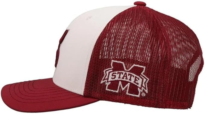 Side View of HOOEY Mississippi State Bulldogs Cap Maroon White