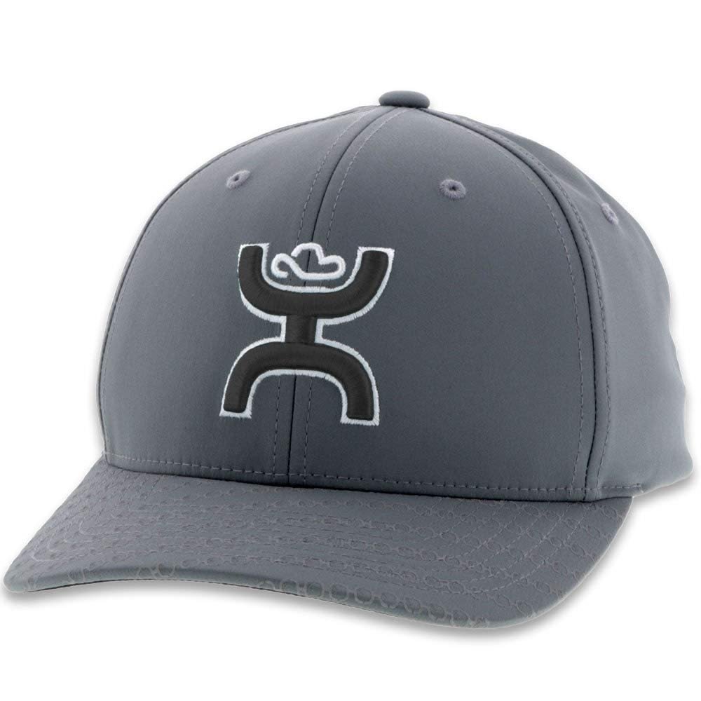 HOOEY Solo III Youth Grey Flexfit Western Cap Front Angle View