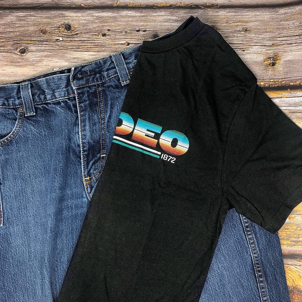 HOOEY Youth Black Serape Rodeo Western T-Shirt Front Angle View